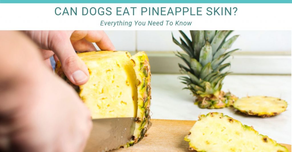 remove the skin of the pineapple before giving it to your dog.